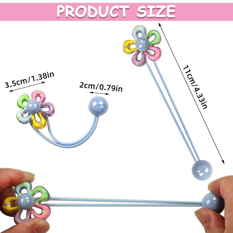 L-B50  10 Pack Hair Balls for Girls Hair,Hair Ties for Girls Toddler Kids Ponytail Holders Hair knockers Cute Hair Accessories (pink yellow blue purple green)