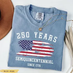 Comfort Colors Retro Usa 250 Shirt, Independence Day Shirt, Celebrate 250th Anniversary Shirt Usa Flag Tee 4th of July Shirt Patriotic Gift