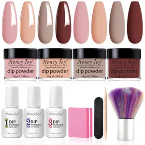 Honey Joy Nude Pink Dip Powder Kit  Clean Girl Nails for Everyday | Natural At-Home Nails (No Lamp Needed)
