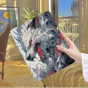 wolf Protective Case for iPad Built-in Pen Tray for iPad 9.7/ 10.2/ 10.9/ 12.9/ Pro 11/ 10th Gen, Work From Home, Digital Notetaking, Functional Tray, Professional Look, Durable Case, Premium Material, Protective Sleeve, Tablet Holder, Remote Workers, Cre