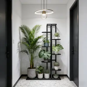 SICANDAENHK Modern 8-Tier Metal Plant Rack to Showcase Your Greenery in Style🌿✨