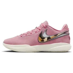 Nike LeBron 20 EP Men's Low-Top Basketball Shoes with Round Toe Comfort in Pink, Domestic Version
