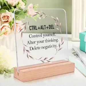 Acrylic Desktop Plaque, Office Decor Gift, Fun and Attractive Decoration, Unisex, Perfect for Colleagues, Boss, Friends