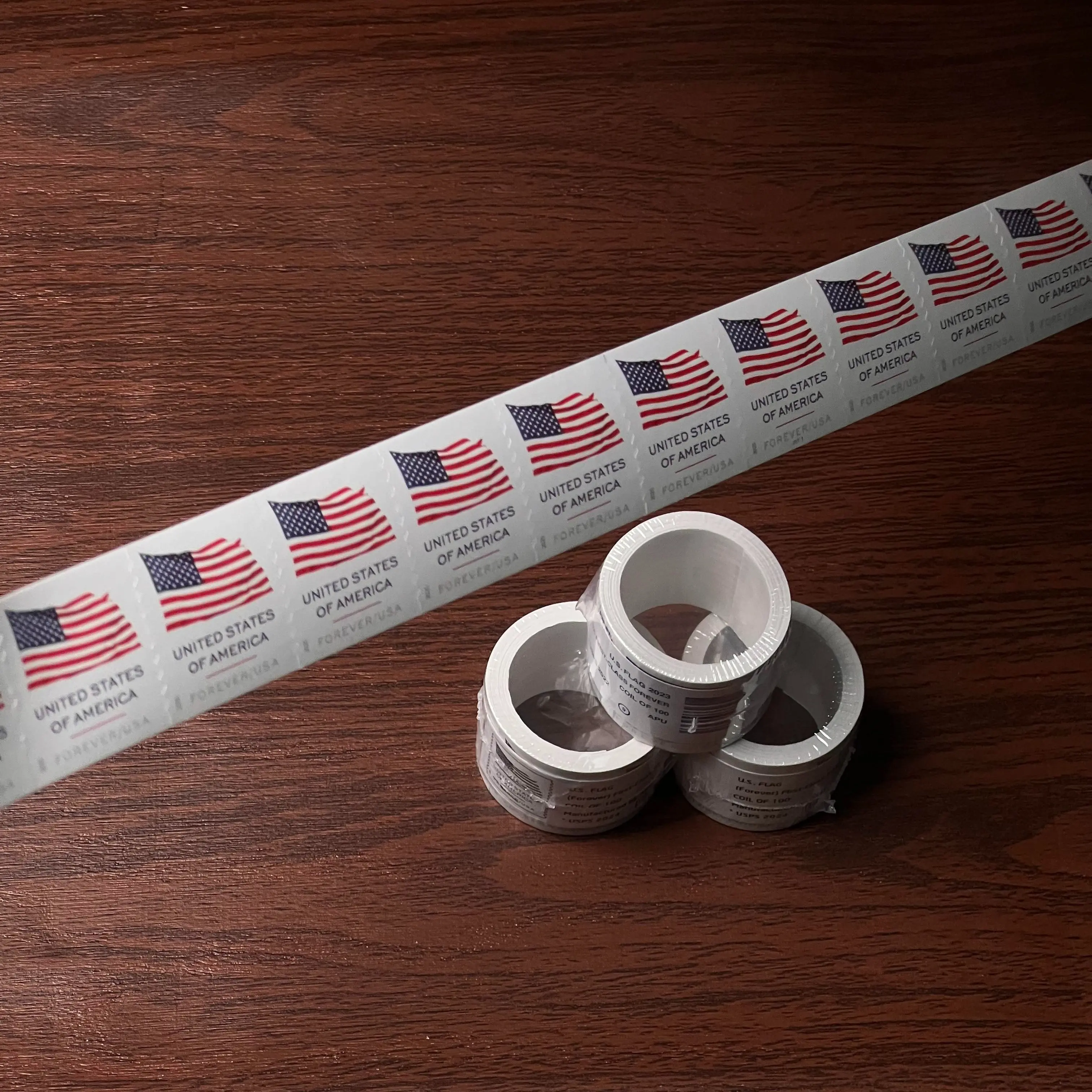Forever-Style 23,24,25,26 Adhesive Flag Stickers  100 Pieces per Roll, for DIY Scrapbooking, Daily & Holiday Decor Projects