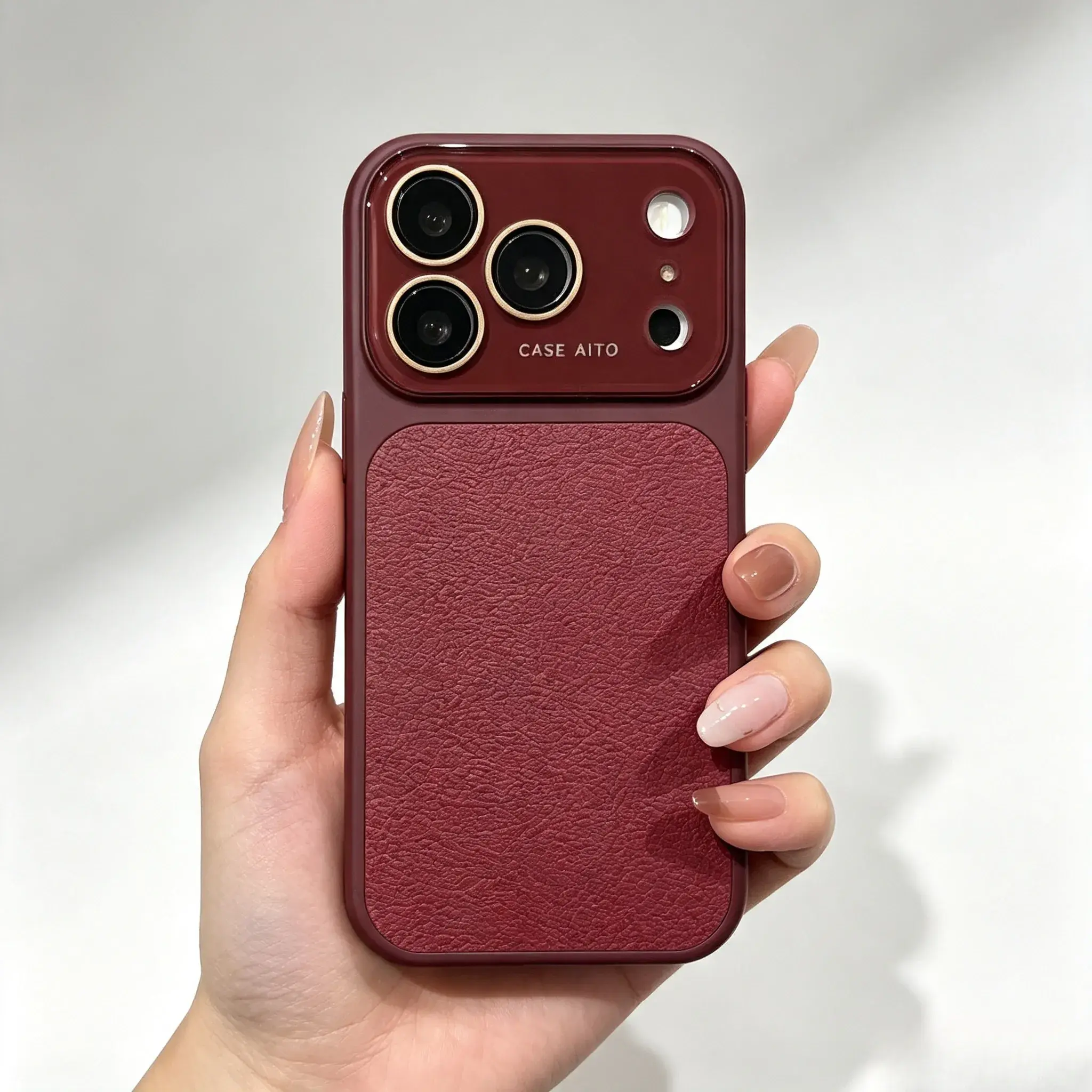 Litchi Texture Custom Protective Phone Case for iPhone 17 Pro Max,16,15,14,13 - Premium Slim Fashion Accessories, Full Camera Shield, Shockproof, Anti-Scratch, Durable Business Design for Men