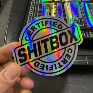 Certified Sh!t Box Sticker Decal - Waterproof, High Quality Holographic Vinyl