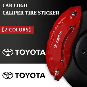 Car Brake Caliper HUB Sticker, Compatible with Toyota Series, Automotive Accessories, PVC Material, Easy Installation, Car Decorative Sticker