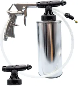 BLYSK K200 Undercoating Spray Gun Kit – 1L Metal Canister, 39.4" Flexible Wand Hose, Replaceable Spray Cap & Plastic Tube for Rust Proofing, Chip Guard & Bed Liner