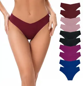 SNUG HAVEN Women's 10-Pack Seamless Basic Casual Soft Panties - Low V-Waist Stretch Hipsters, Comfy Bikinis, Thongs, No VPL Underwear for Plus Size Black