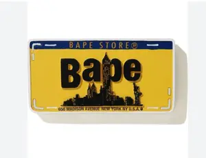 Bape License Plate Magnet Yellow