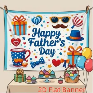 1PC,2D Flat Customize Backdrop Father's Day Decorative Backdrop, Festival Party Photo Background, Birthday Party Decoration Tapestry, Family Celebration Event Backdrop, Festival Atmosphere Decoration T
