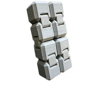 Infinity Cube Fidget Toy - Gray Stackable Design for Your Needs