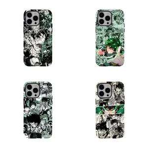 My Her0 Aca.demia Kats.uki Bak.ugo Phone Case, Manga Collage & Dy.namic He.ro Art Shockproof Protective Cover,for iPhone 17/16/15/14/13/12/11 ProMax Plus for Samsung phones,an excellent gift for friend or fans.