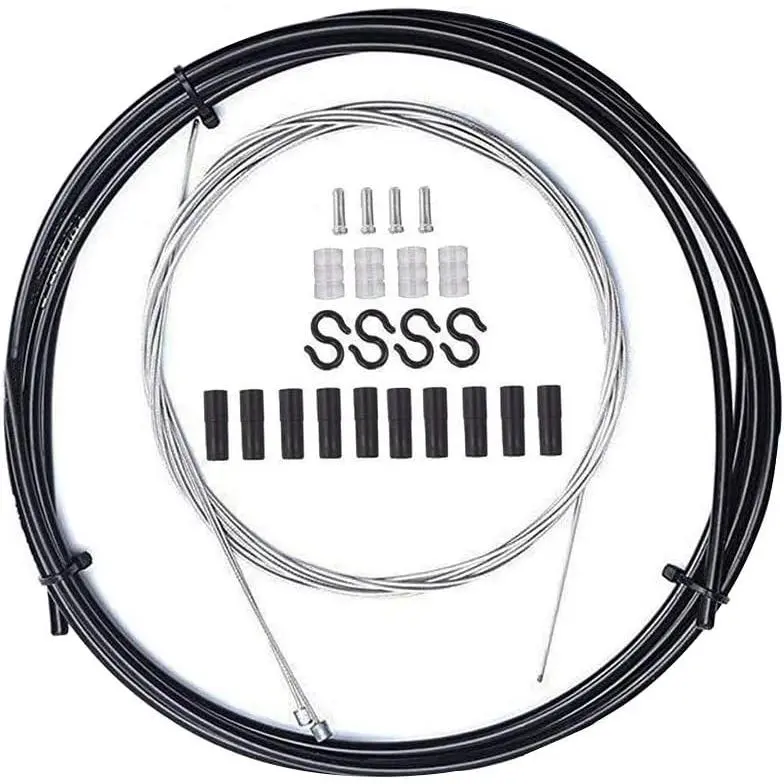 Universal Bike Shift Cable Housing Kit Set Bicycle Shifter Cable Set Derailleur Cable Replacement Kit for Mountain Bike and Road Bike