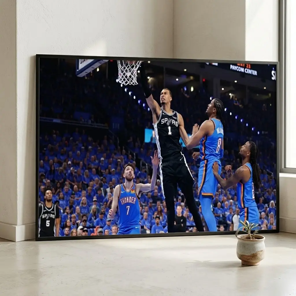 Victor Wembanyama San Antonio Spurs Poster NBA Basketball Poster, No Frame