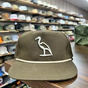 Heron Embroidered Rope Hat - Roux
