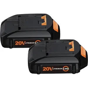 High quality WA3525 20V Battery Replace for Worx Battery 20V Power Share Max 20V Lithium-ion Battery Compatible with Worx 20V Battery WA3575 WA3520 WG151s WG891 Leaf Blower Tools Batteries (20V battery WA3525)