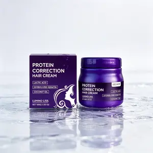 LUMINO LISS Protein Hair Cream 100g – Lactic Acid, Keratin & Coconut Oil – Repairs Damaged, Dry & Brittle Hair – Restores Shine & Strength – For All Hair Types