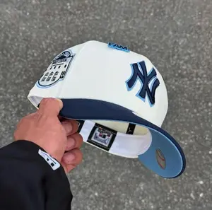 New York Yankees 9FIFTY White & Blue Baseball Cap - World Series Patch Streetwear Hat
