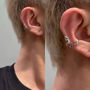 [De]  Spirit snake ear clip for men without ear holes, snake shaped ear bone clip, light luxury and high-end earrings