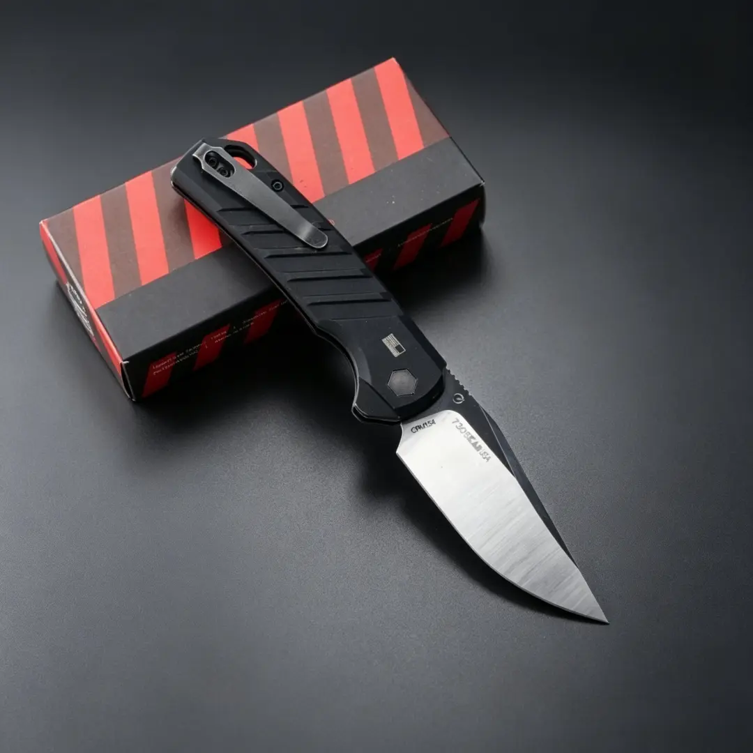 1pc 7305 folding knife, textured anti-slip handle, high-quality fruit knife, kitchen knife set