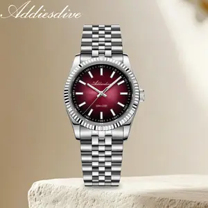ADDIESDIVE AD2073 Women’s Elegant Luxury Watch - 36mm stainless steel case, 100m water resistance, luminous quartz movement, casual and stylish timepiece