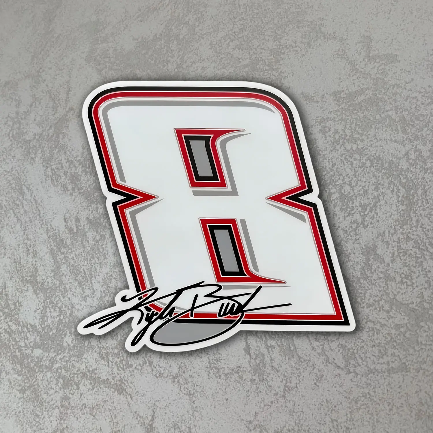 Kyle Busch Sticker, Racing Fan Vinyl Decal for Cars, Laptops, Water Bottles, Waterproof Motorsport Sticker