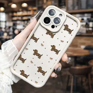 Dog Pattern for phone case, compatible with iPhone 17 Pro Max, 16 Pro Max，15 Pro, 14, 13, 12, 11, XR, XS Plus, SE, Mini. Made from soft TPU shock-resistant silicone material, this stylish street-style gift is perfect for any occasion.