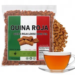5oz Quina Roja Herbal Tea (Red Cinchona Bark, Red Quina) - Crafted By Nature - 100% All Natural Fresh Vegan Traditional Flavor