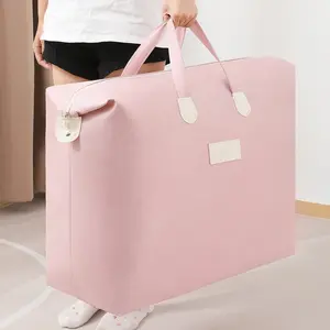 1pc Moving Essential Thick Non-Woven Fabric Storage Bag, Space Saving Bags, Large Cotton Quilt Clothing Organizer, Handheld Design Super Convenient