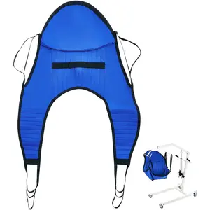 VEVOR Patient Lift Sling with Head Support- Large Size, Universal Patient Lift Sling, Divided Leg Transfer Sling for Bathing, Patient Lift Medical Sling for Elderly, Disabled, Bedridden, 600LBS