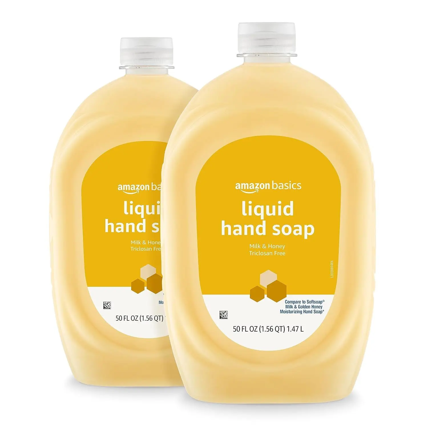 Amazon Basics Gentle & Mild Clear Liquid Hand Soap Refill, Triclosan-Free, Dermatologist-Tested, pH Balanced, Cruelty-Free, 50 Fluid Ounces, 1-Pack (Previously Solimo)