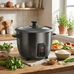 1.8L Multifunctional Mini Rice Cooker, 3-Cup Family Capacity, Stainless Steel Chassis Heating, Household Electric Cooker with Keep-Warm Function, Kitchen Supplies