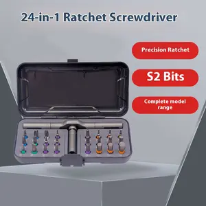 24 in1 Magnetic Screwdriver Set,RotaryRatchet Sscrewdriver Set, Multi-Function RepairTool With Detachable Handle.Dly Enthusiast,MultifunctionalUsage Scenarios