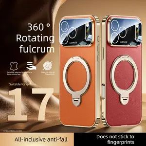 Suitable for IPhone 17 ProMax/17Pro/iPhone17/16/15/14360 Rotating Bracket, with A Fully Wrapped Lens That Is Drop Resistant, Non Stick To Fingerprints, and Has A Bare Body Feel. It Is A Light Luxury, Niche, and High Aesthetic Value Accessories