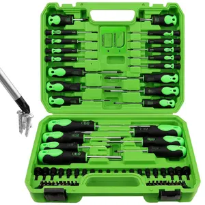 86PCS Magnetic Screwdriver Set,Includes Slotted/Phillips/Torx Mini Precision Screwdriver, Replaceable Screwdriver Bits and Nut Drivers With Sturdy, tool box