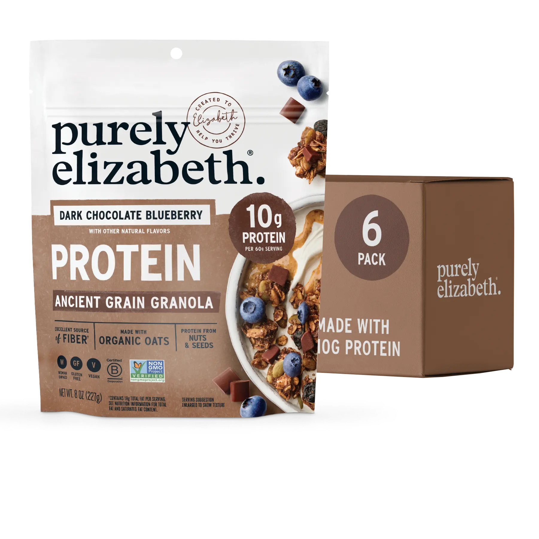 Dark Chocolate Blueberry Protein Granola 6 Pack