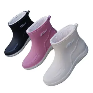 Fashion Accessories Fleece Rain Boots Rain Shoes