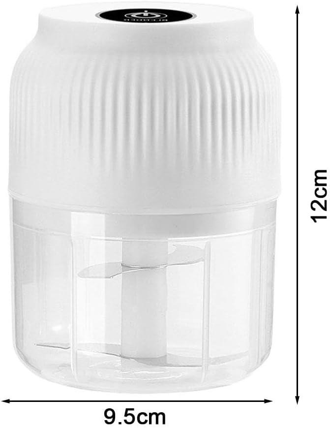 Electric Garlic Chopper Rechargeable Wireless Mini Food Processor One Touch Operation Splash Proof Lid for Chopping Garlic Onion Ginger Meat Baby Food Smoothies Blue Kitchen Utensils  Dispensers Oil Cordless Cutting