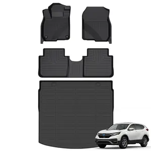 KELCSEECS Honda CR-V 07-11 & 12-16 & 17-22 & 23-26 Hybrid Floor Mats & Cargo Liners All-Weather TPE Front & Rear Row & Trunk Mats  Accessories Non-Slip Custom Fit Waterproof Easy Clean Eco-Friendly Safe Durable 3D Laser Scans