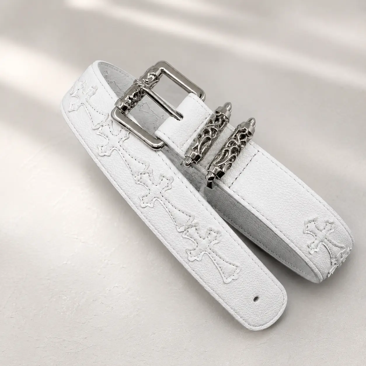 Personality Pebbled Pattern Color Crowe New Belt - Retro Fashion for Men & Women