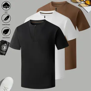Men's Quarter Zip Polo Shirts | Y2K Streetwear Soft Casual Tops