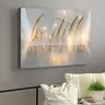 1-Piece Minimalist Wood-Framed Biblical-Themed Art Print - Stylish Religious Decor, Scripture Slogan Wall Decoration, Living Room Home Decor, Church Gifts for Jesus Art Enthusiasts