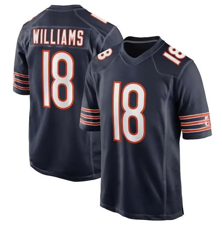Caleb Williams #18 Chicago Football Jersey Navy/Orange/White Fan Gift All Size