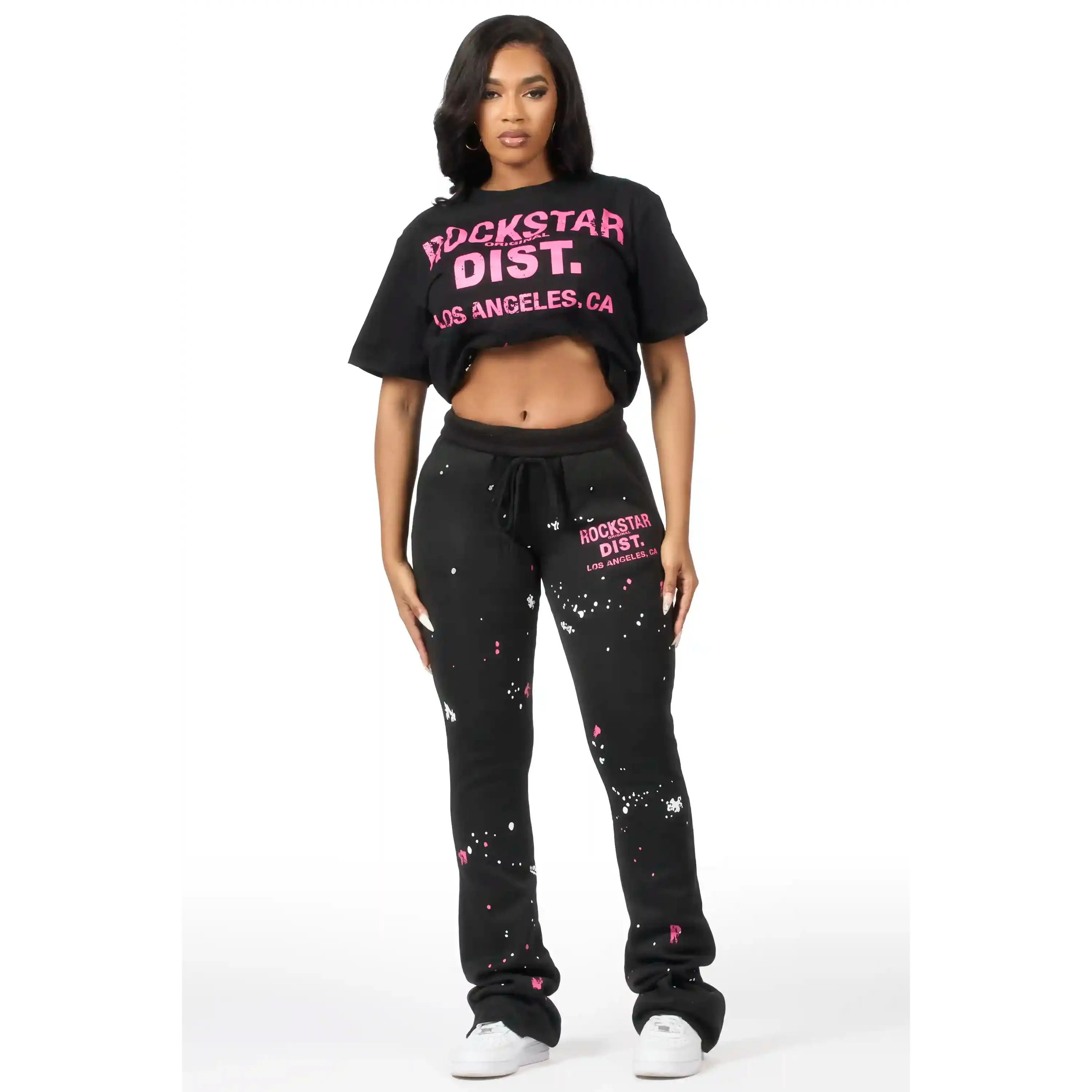 Jalynn Black T-Shirt Trackset