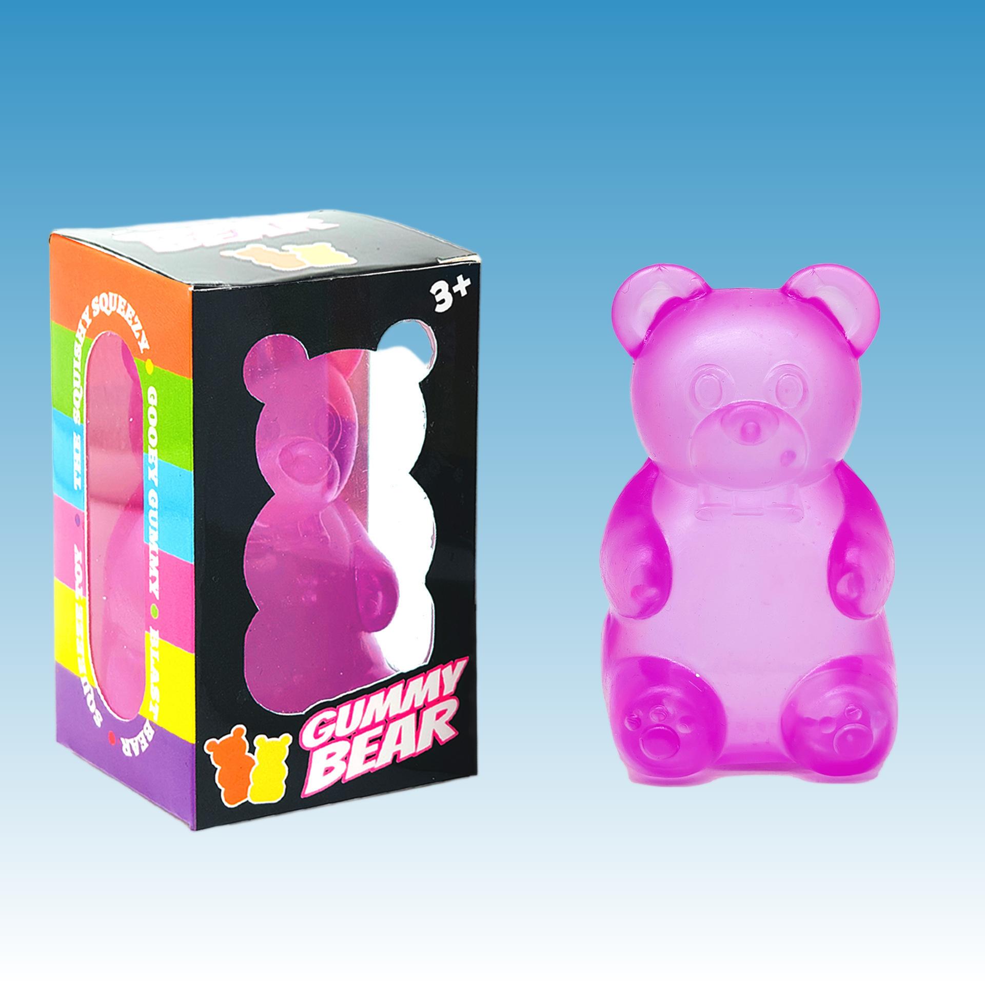 2pc Gummy Bear Sensory Fidget Toys, Jelly Filled Squeeze Toys, Squishies, Soft Stress Relief, Anxiety Relief, Calming Fidget Toys for Kids Adults, Birthday Gift, Party Favor Bag Filler, No Accessories, No Battery