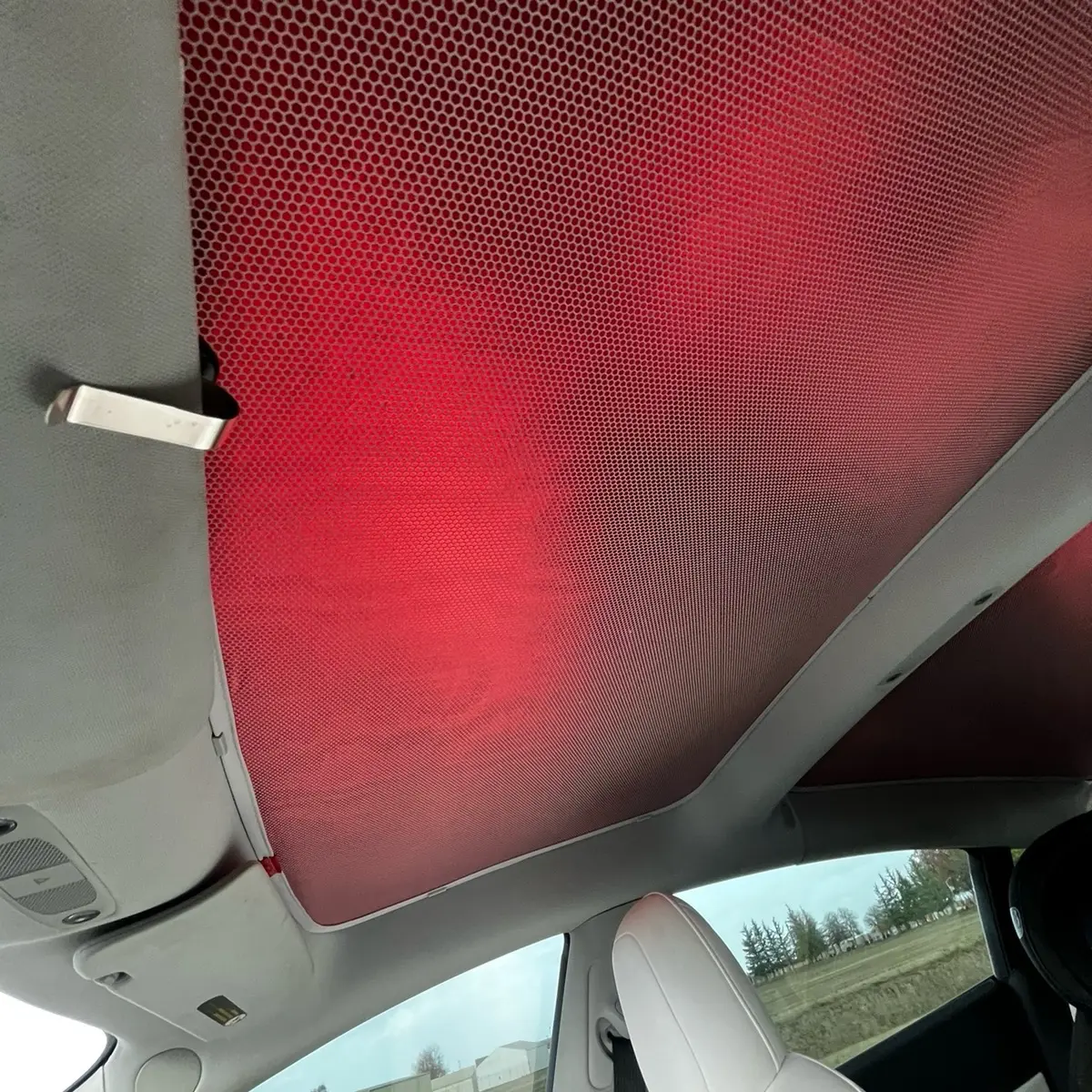 Blue and Red Tesla Model 3 Sunroof Cover Set (2018) with Inspirational Design