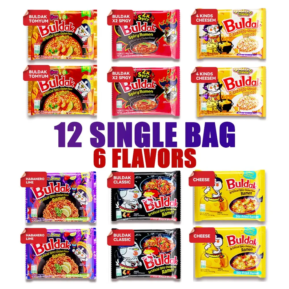 Samyang Buldak Artificial 11Flavors turkey noodles. Instant Food,Noodles ramyun ramen carbonara noodles