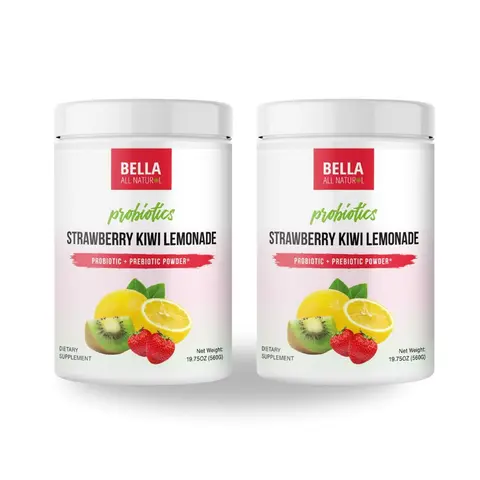 2 Pack Bella All Natural Probiotics Strawberry Kiwi Lemonade