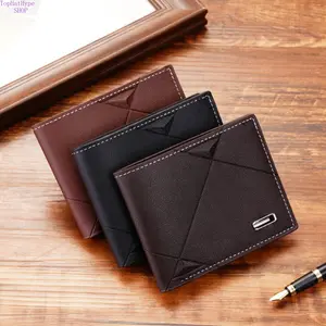 2026 New Slim Trifold Men's Wallet, Soft Faux Leather Short Purse with Multiple Card Slots, Casual Stylish Lightweight Horizontal Design for Young Men, Ideal for Daily Carry, Travel
